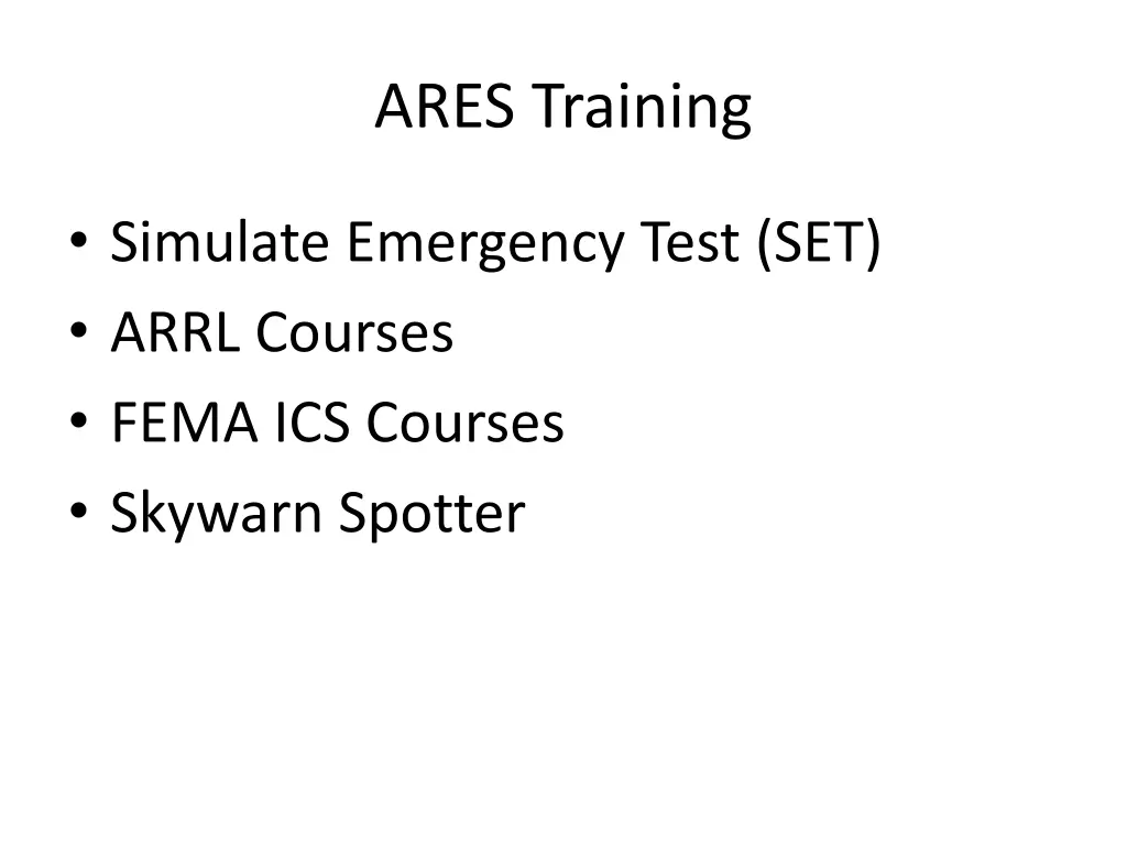 ares training