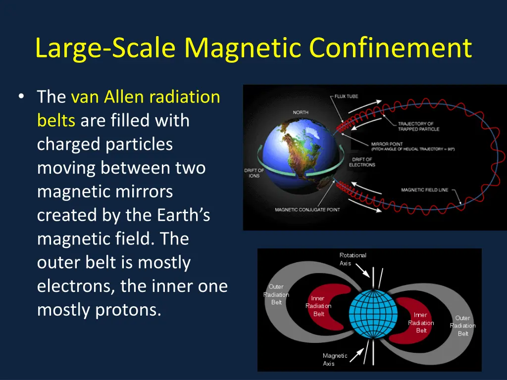 large scale magnetic confinement