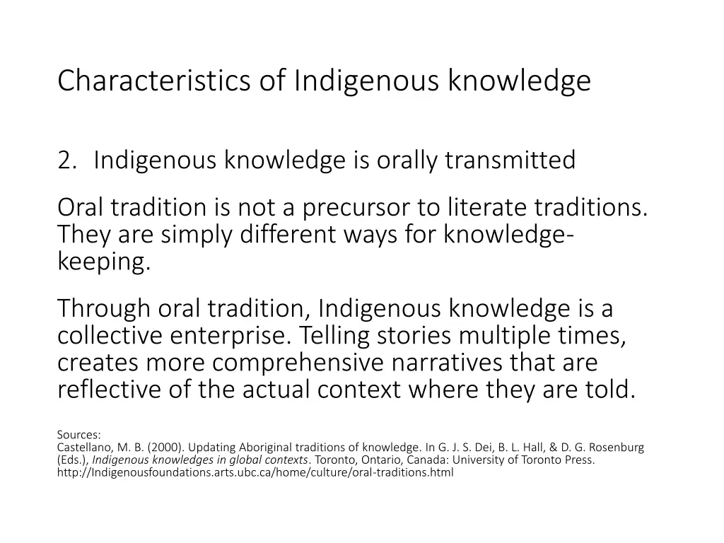 characteristics of indigenous knowledge 2