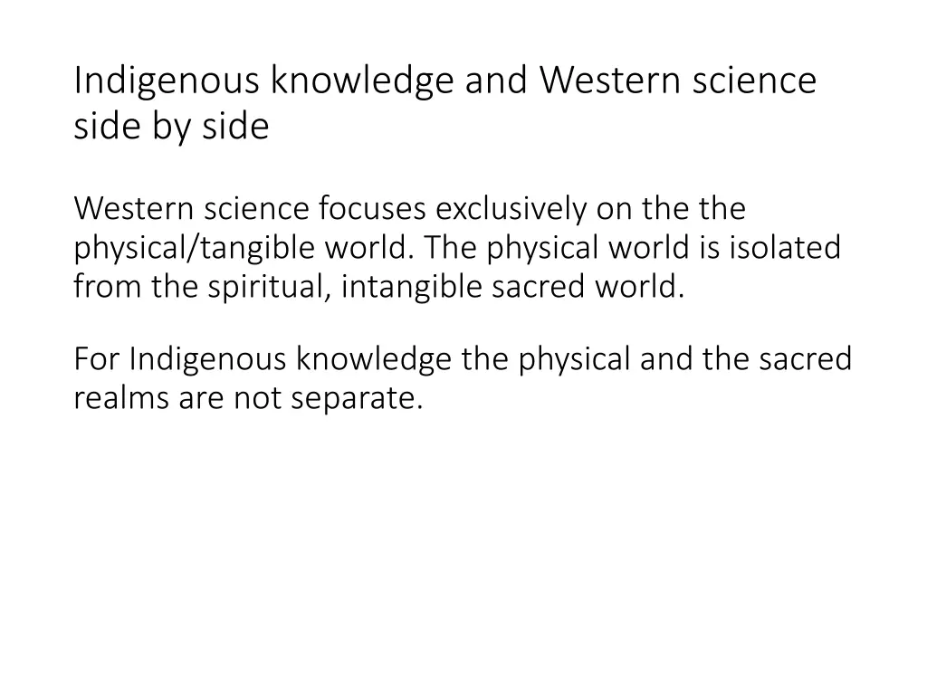 indigenous knowledge and western science side 2