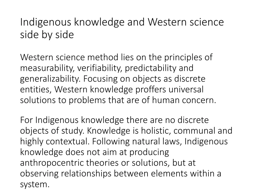 indigenous knowledge and western science side 4