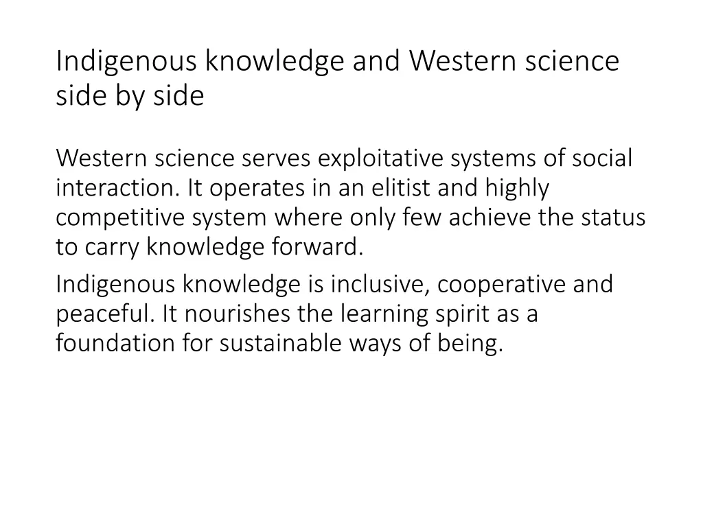 indigenous knowledge and western science side 6