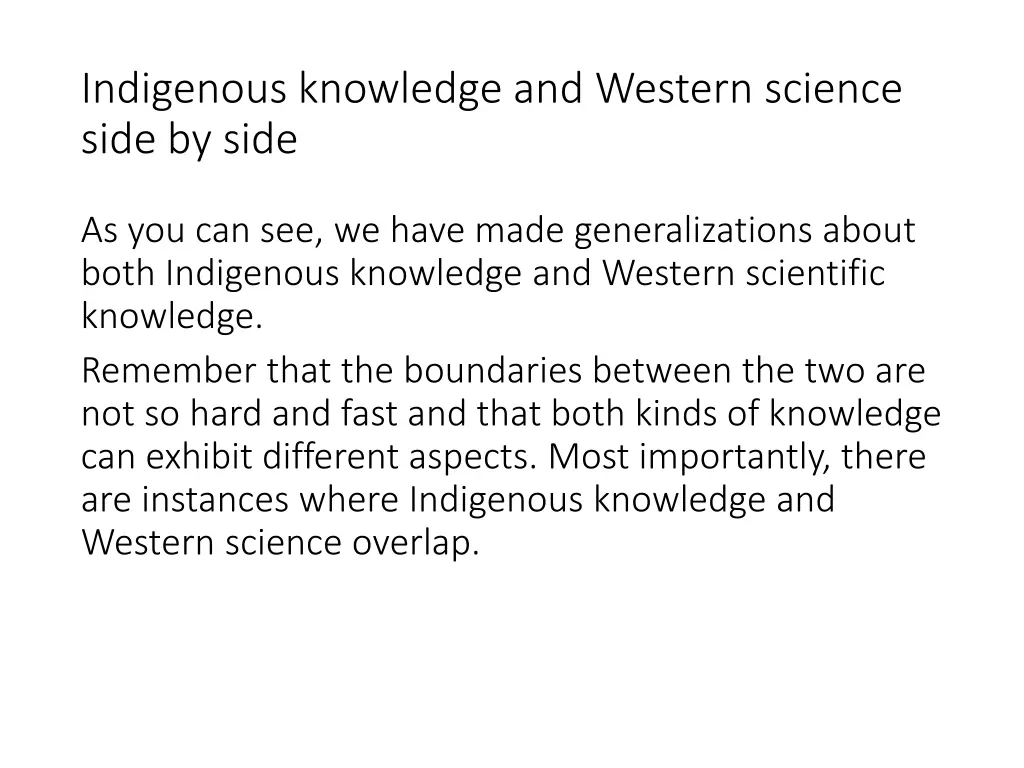 indigenous knowledge and western science side 7