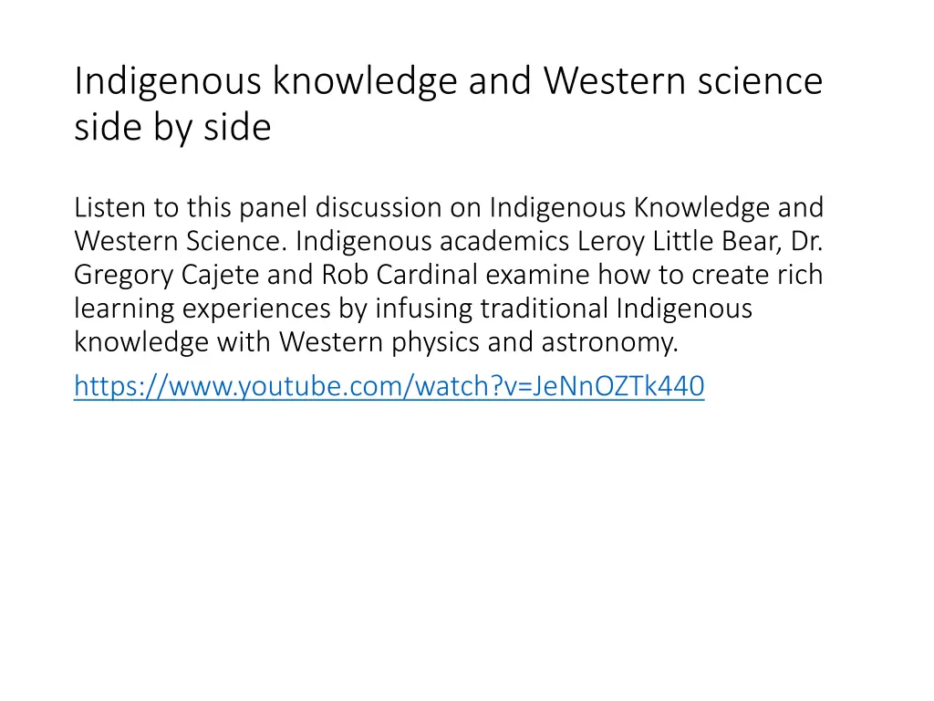 indigenous knowledge and western science side 8