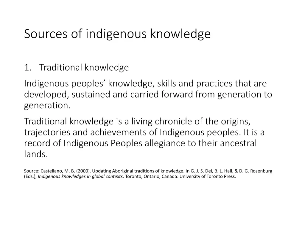 sources of indigenous knowledge 1