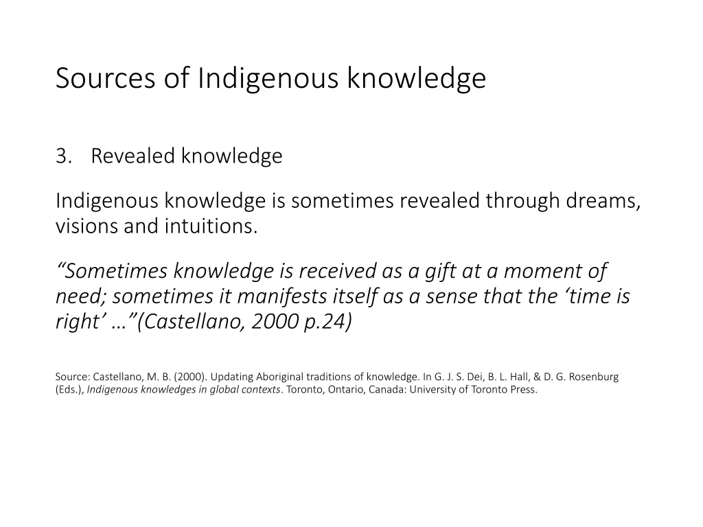 sources of indigenous knowledge 3