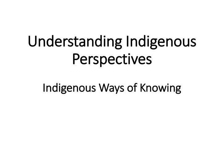 understanding indigenous understanding indigenous