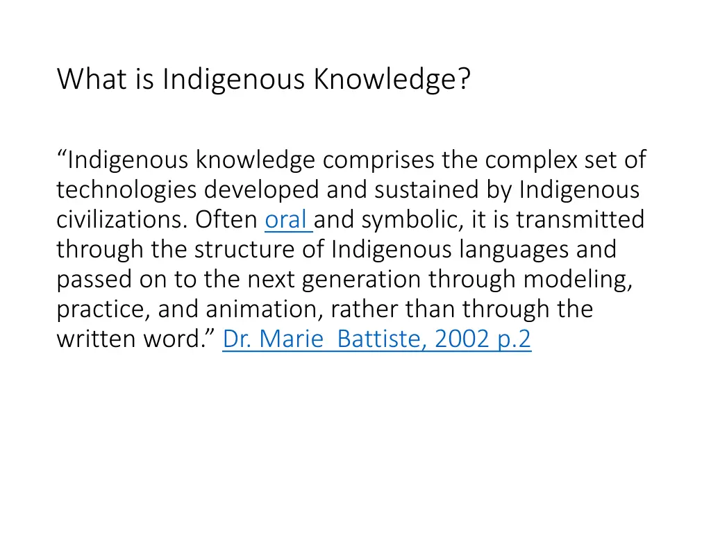 what is indigenous knowledge 1