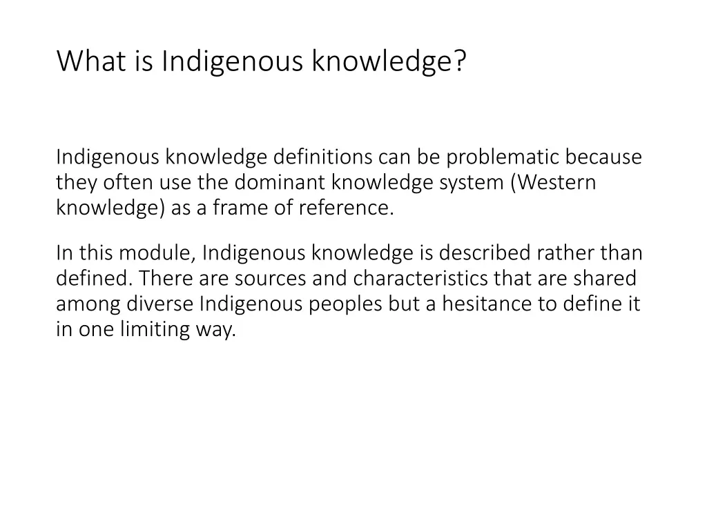 what is indigenous knowledge