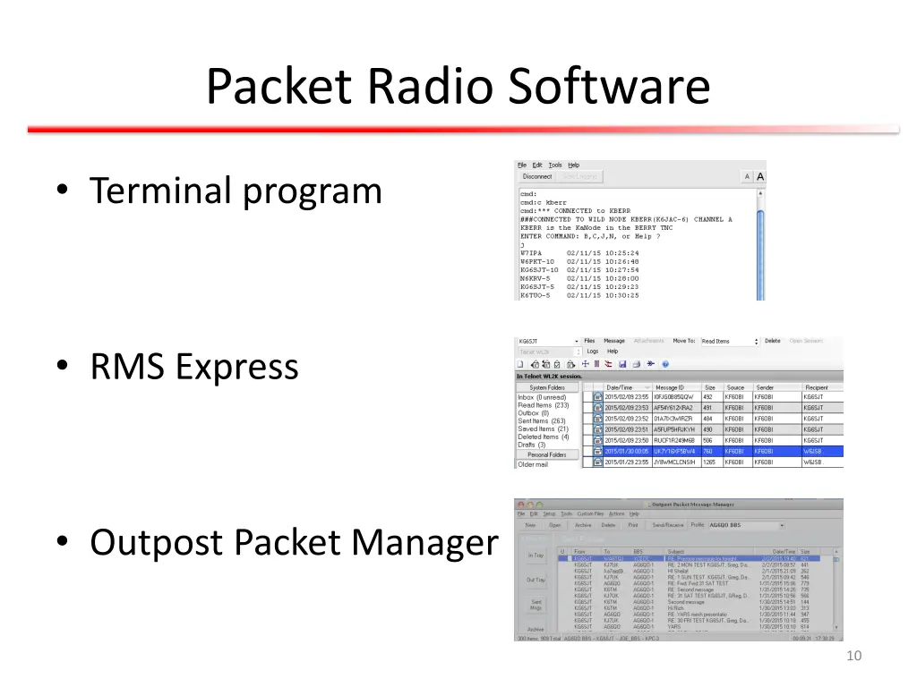 packet radio software