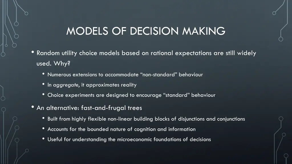 models of decision making