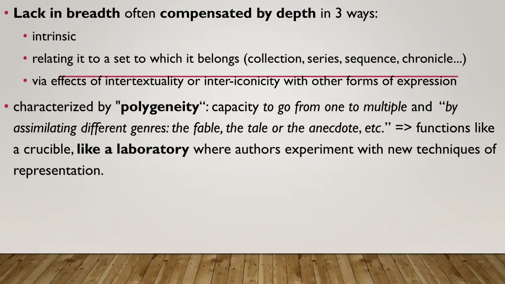 lack in breadth often compensated by depth