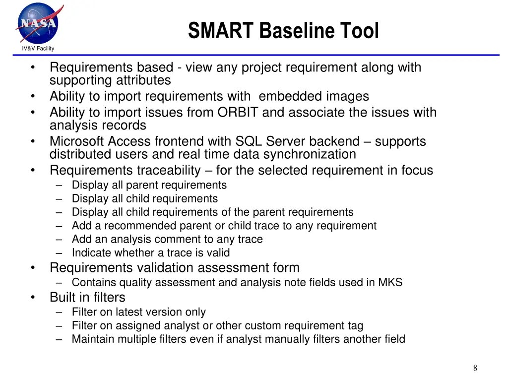 smart baseline tool