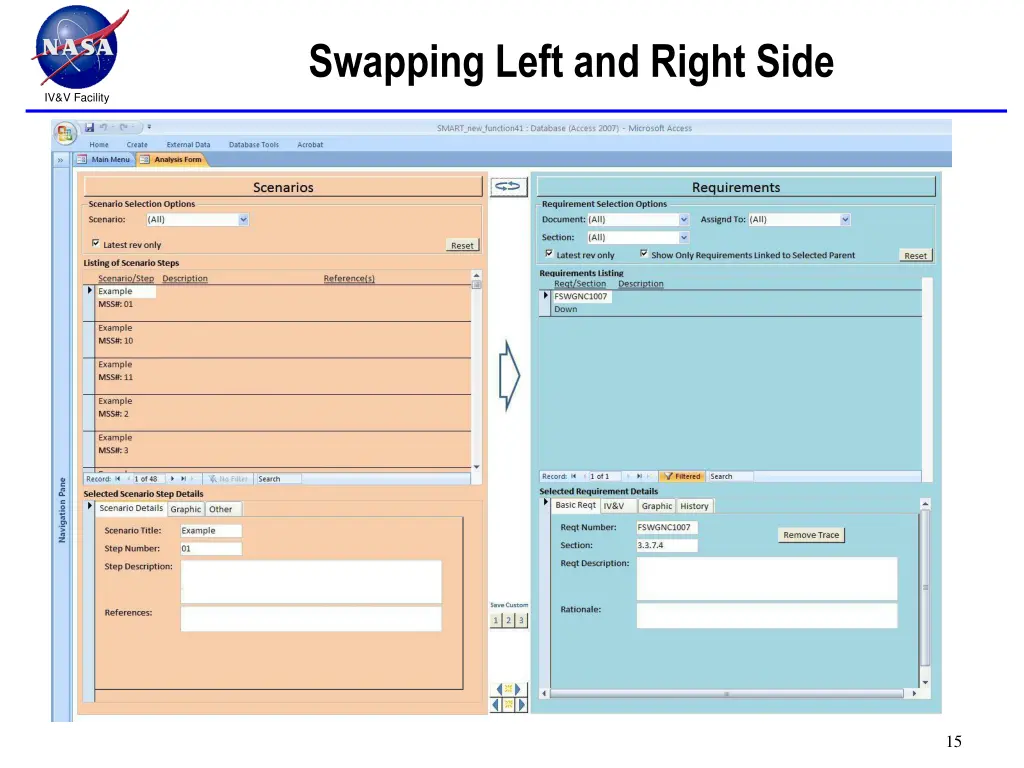 swapping left and right side