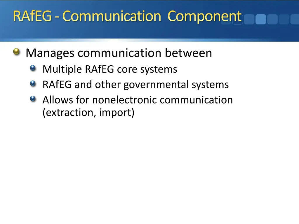 rafeg communication component