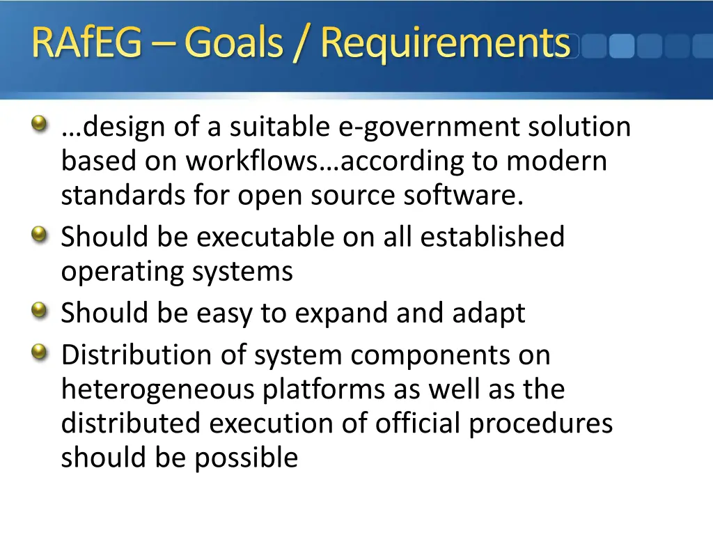 rafeg goals requirements