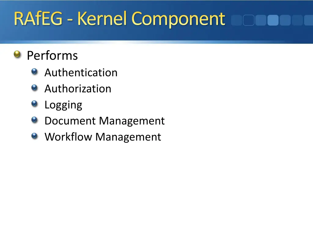 rafeg kernel component