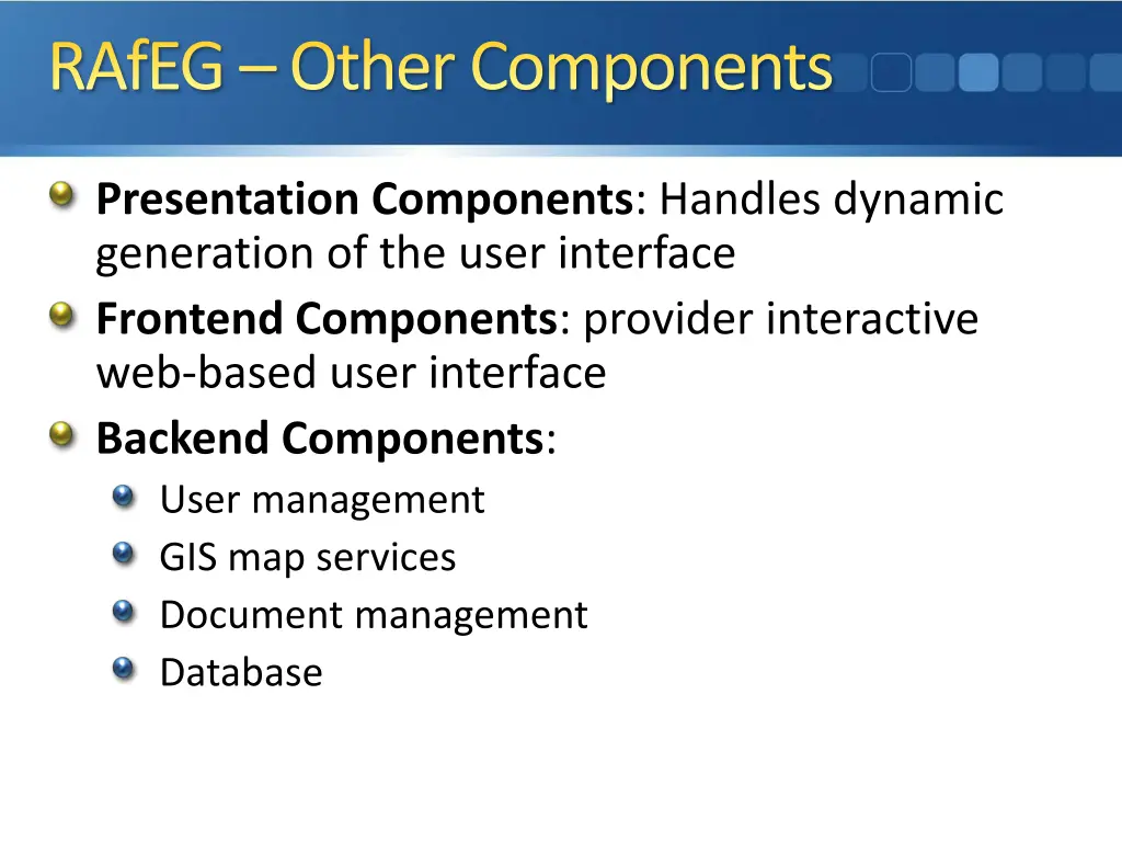 rafeg other components