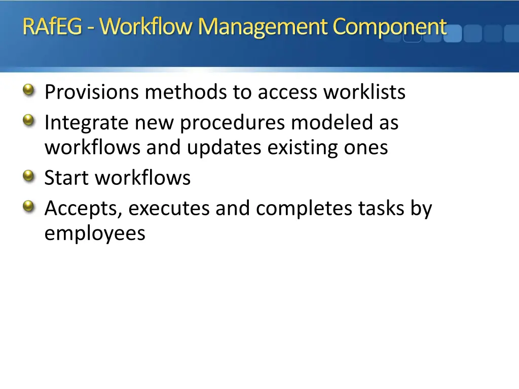 rafeg workflow management component