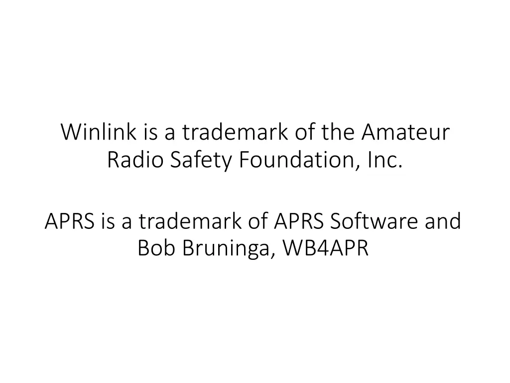 winlink is a trademark of the amateur radio