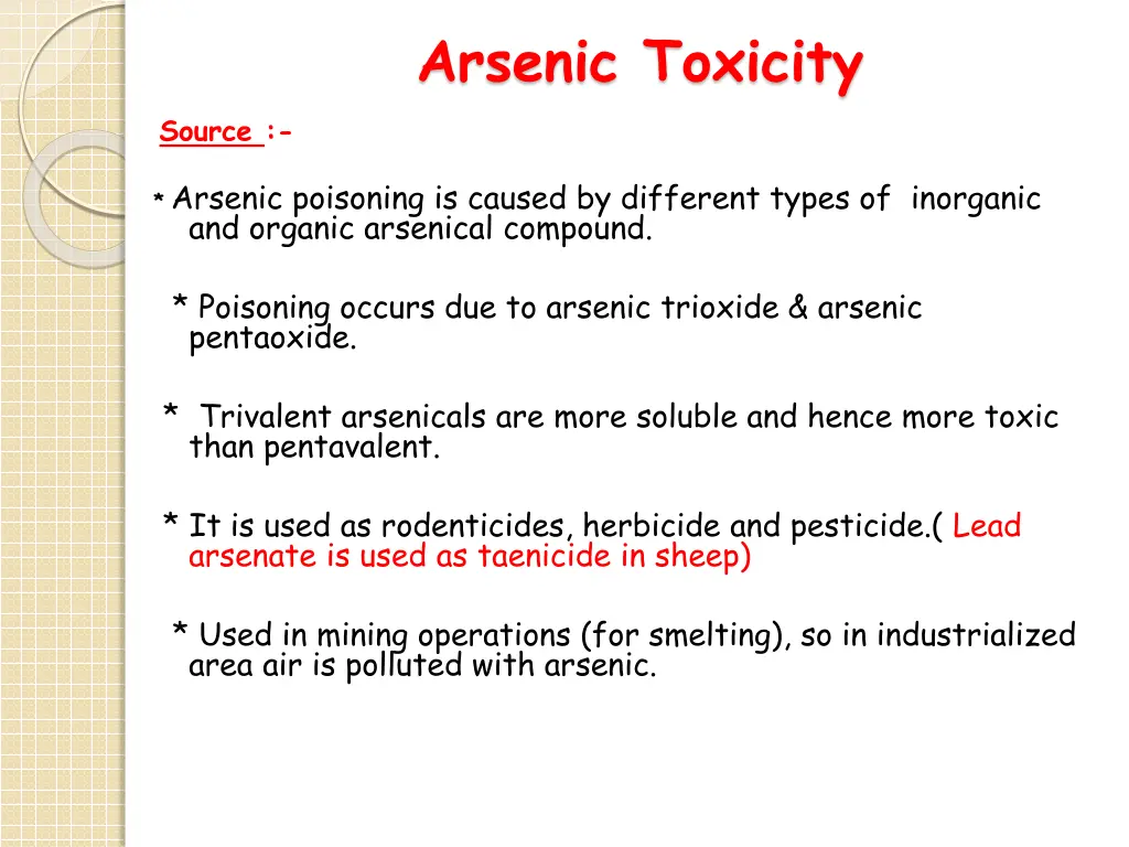 arsenic toxicity