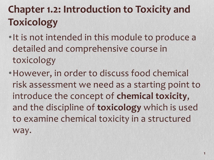 chapter 1 2 introduction to toxicity