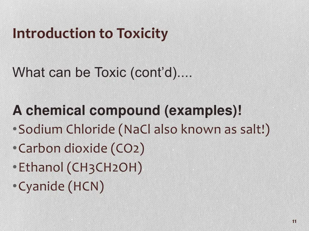 introduction to toxicity 1