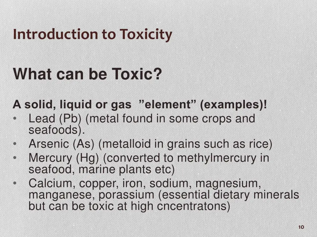 introduction to toxicity