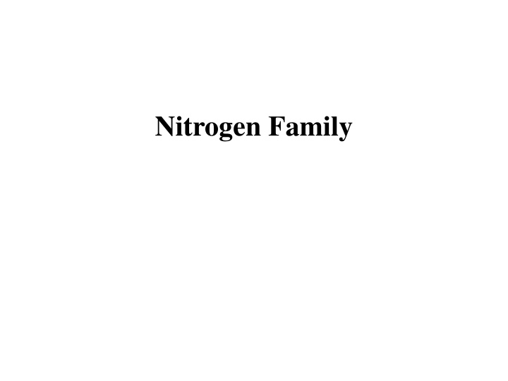 nitrogen family