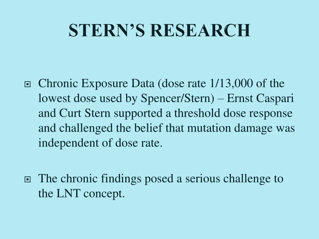 chronic exposure data dose rate