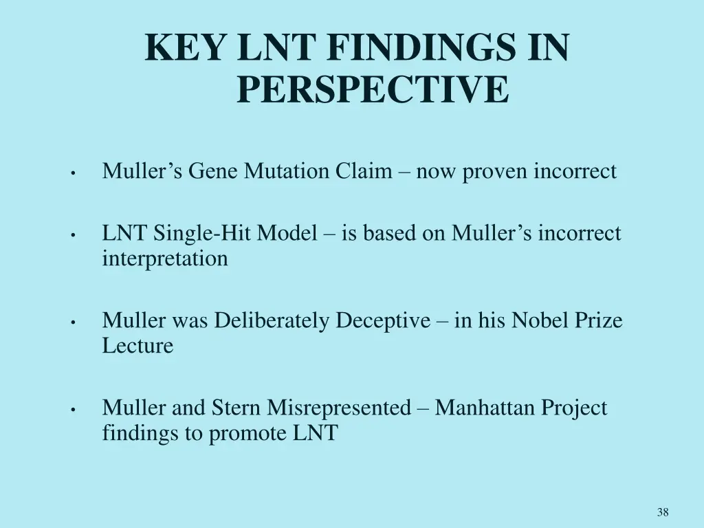 key lnt findings in perspective