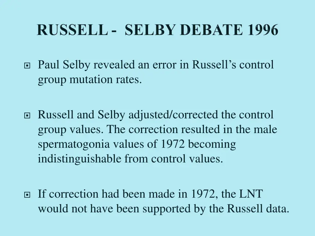 paul selby revealed an error in russell s control