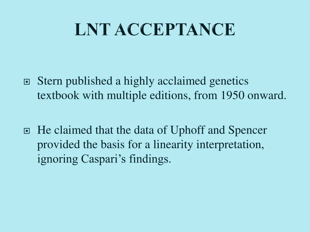 stern published a highly acclaimed genetics