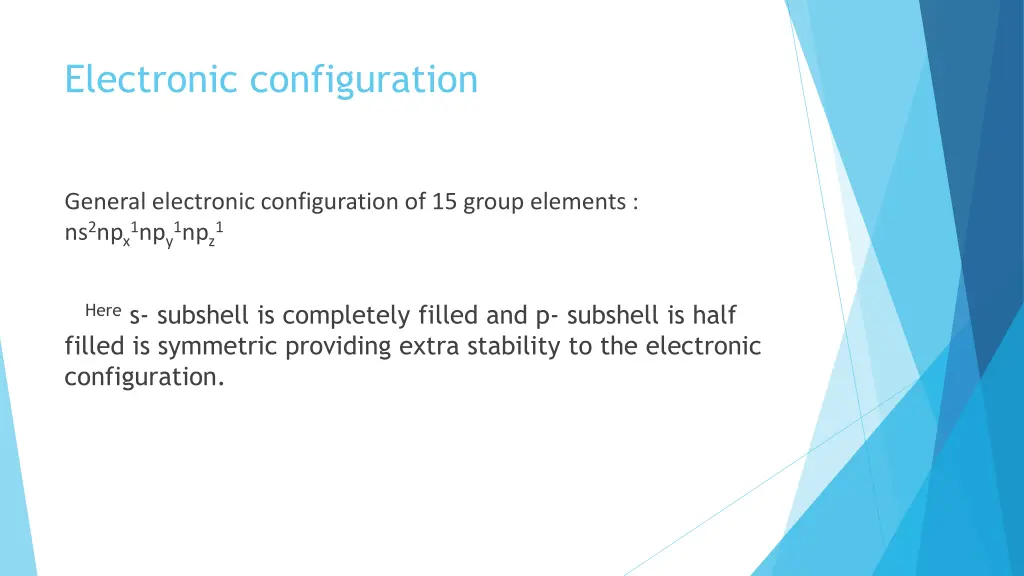 electronic configuration