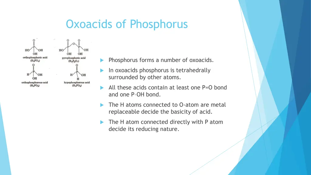 oxoacids of phosphorus