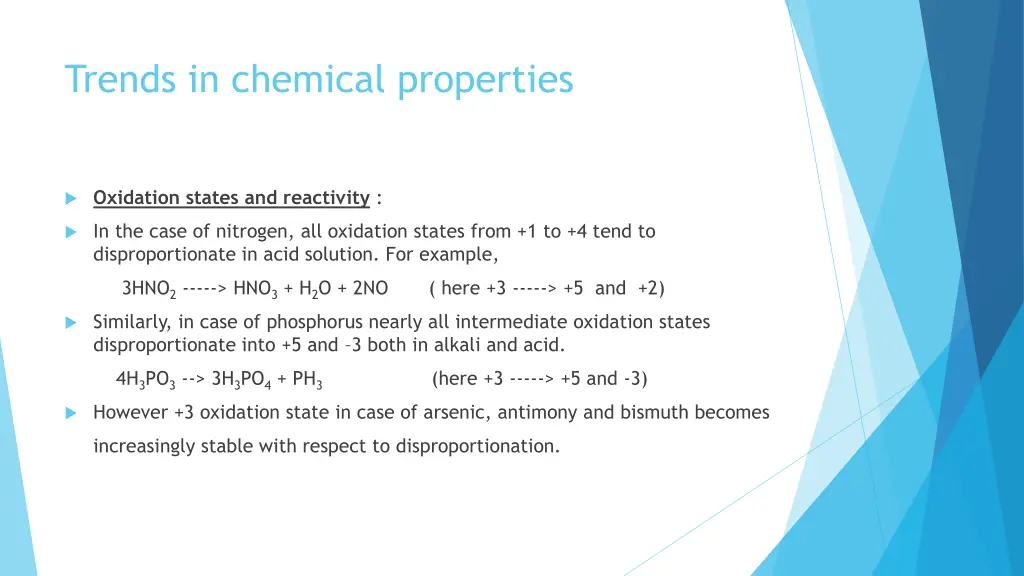 trends in chemical properties 1