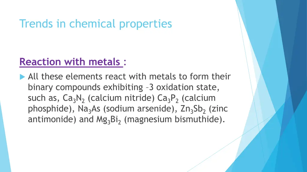 trends in chemical properties 5