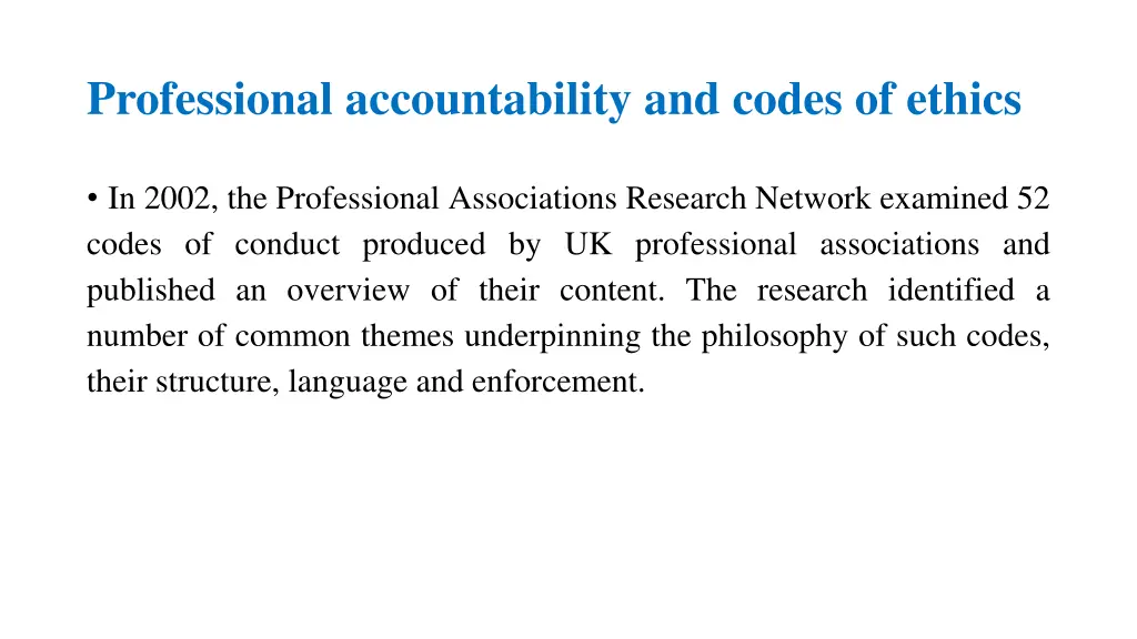 professional accountability and codes of ethics 2