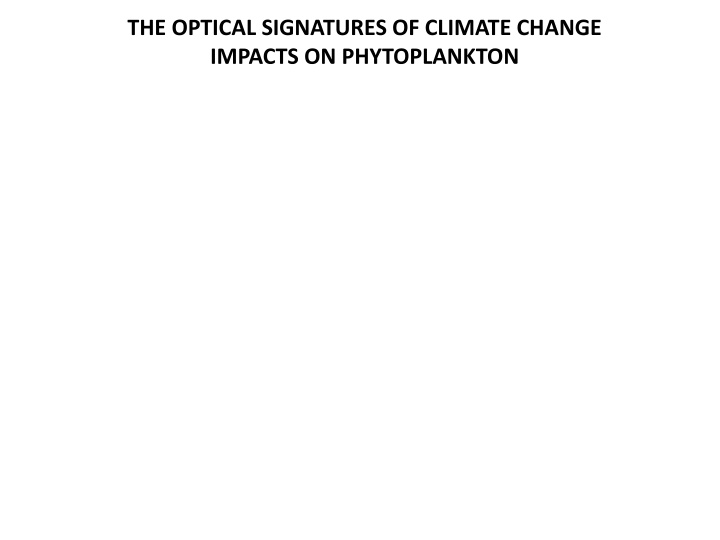 the optical signatures of climate change impacts