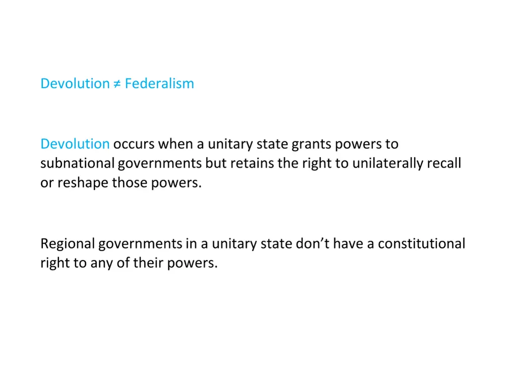 devolution federalism