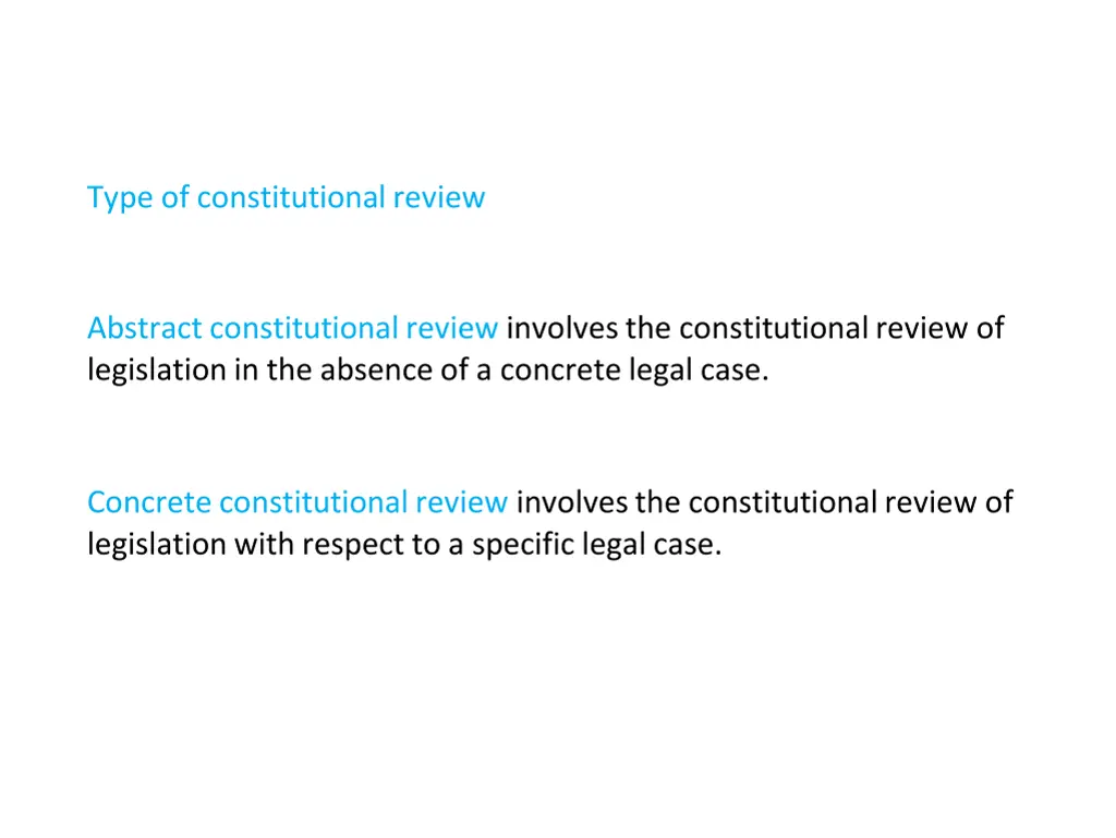 type of constitutional review