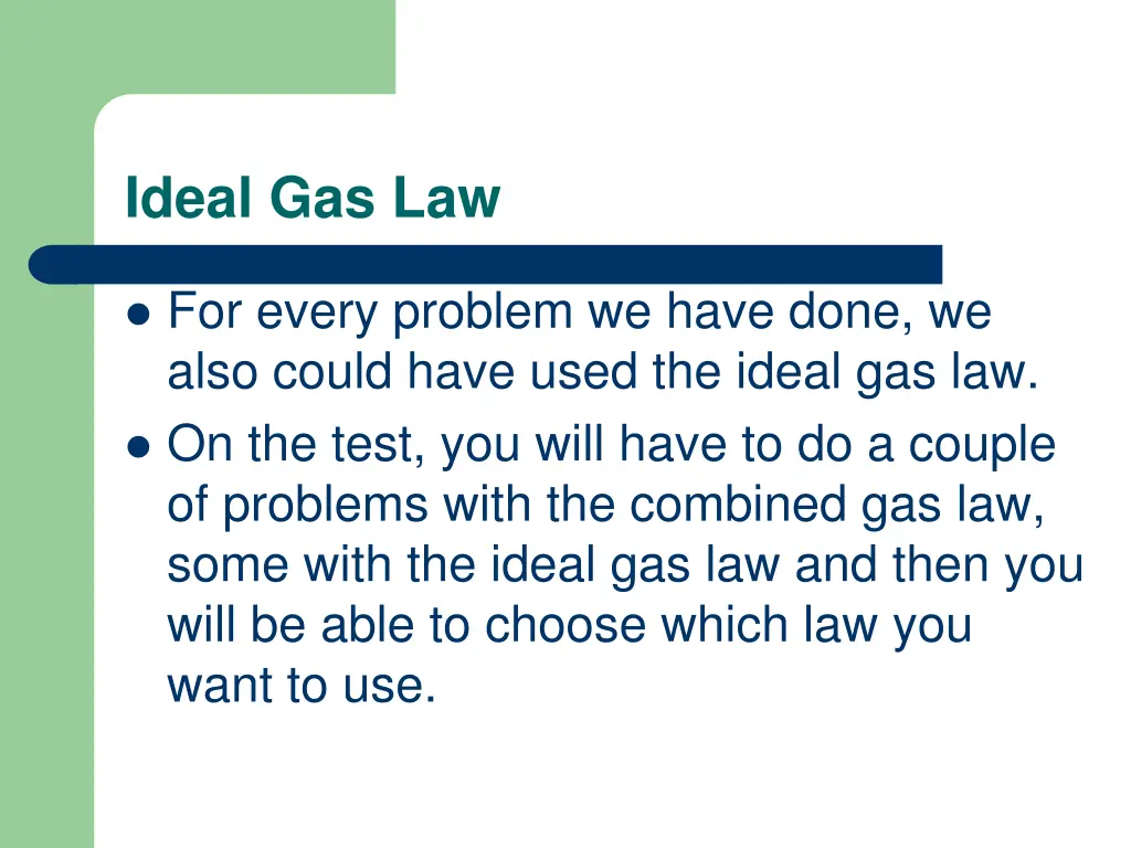 ideal gas law 1