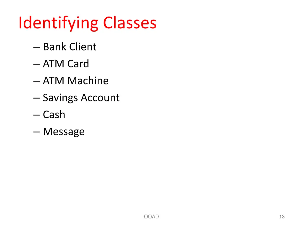 identifying classes