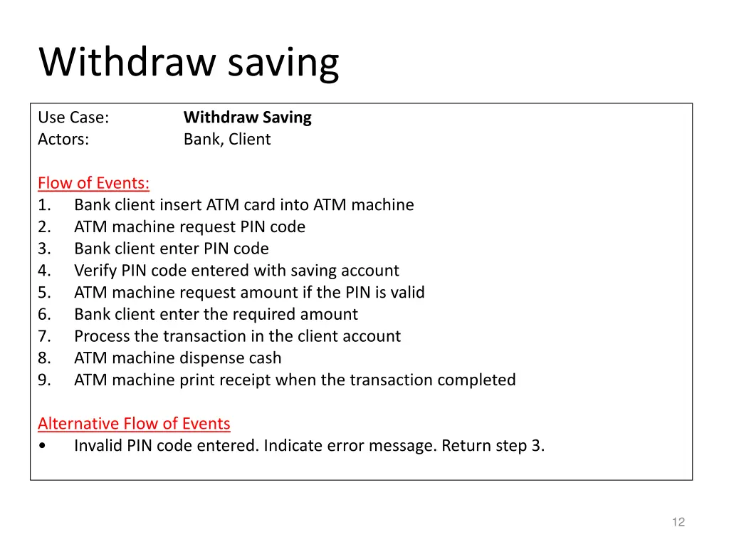 withdraw saving