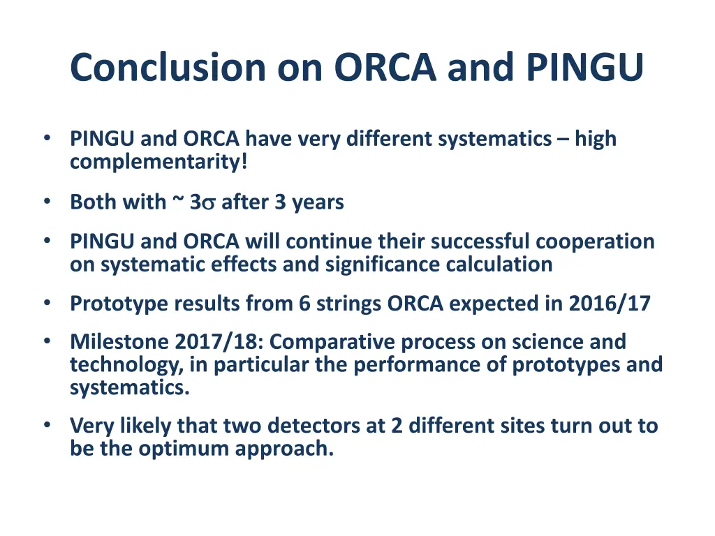 conclusion on orca and pingu