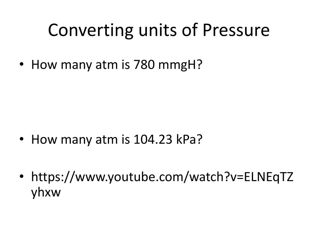 converting units of pressure