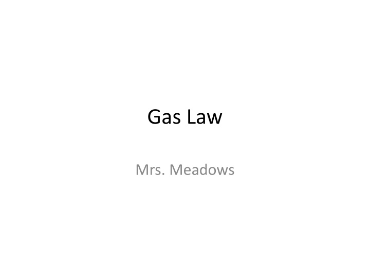 gas law