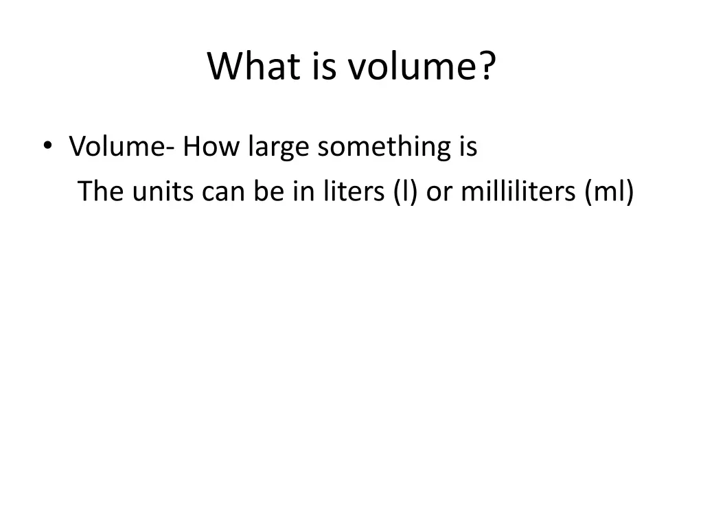 what is volume