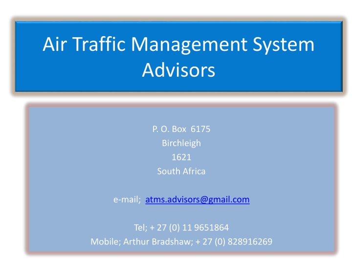 air traffic management system advisors