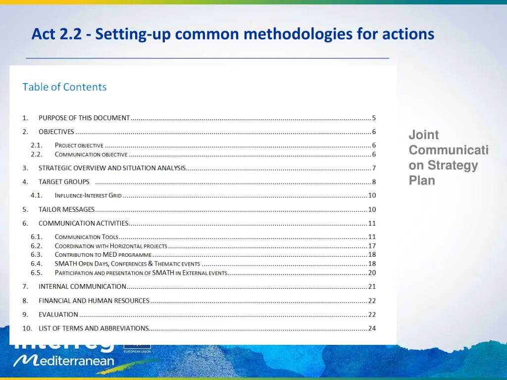 act 2 2 setting up common methodologies 1